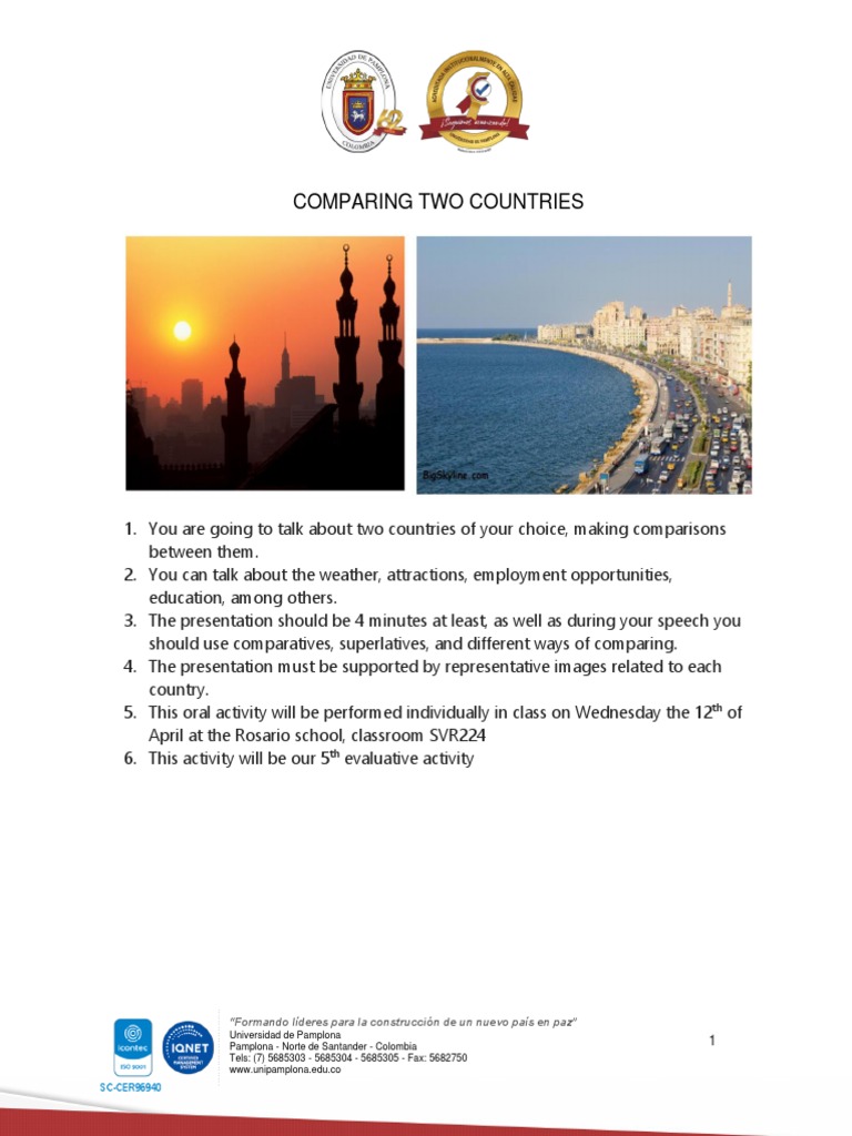comparing two countries essay