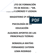 Psicologia de La Educación - Algunos Aportes de Los Principales Teorias