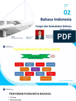 Fungsi Dan Kedudukan Bahasa Indonesia FTI - Teknik Sipil