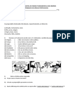 Trabalho de Preposição e Advérbio 7° Ano