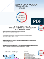 Red de Urgencia Odontológica: Región de Coquimbo ABRIL 2020