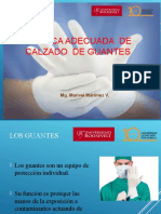 Técnica adecuada de calzado de guantes hospitalarios