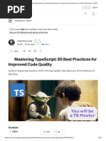 ? Mastering TypeScript - 20 Best Practices For Improved Code Quality - by Vitalii Shevchuk - ITNEXT