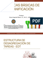 Técnicas Básicas de Planificación: Profesor: Oscar Angarita Ribero, I.C., M.I.C., LEED G.A