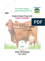 Student Study Project On: "Dairy Farming"