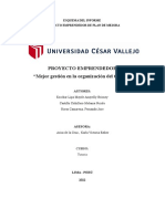 Proyecto Emprendedor "Mejor Gestión en La Organización Del Tiempo"