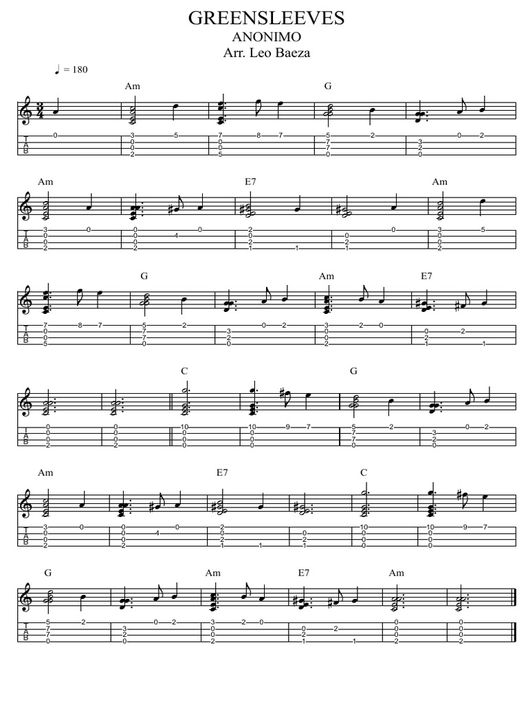 GREENSLEEVES Ukulele PDF