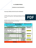 1er. Examen Parcial - Ingenieria de Mantenimeinto 2022-II-CALIZAYA ESPINOZA RONALD