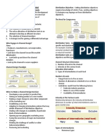 Distribution Channel Design and Selection