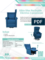 Sillon Lifter Reclinable Electrico