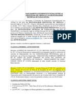 Convenio de Cofinanciamiento Interinstitucional Entre La Provincia y La Municipalidad Distrital de Yanacancha