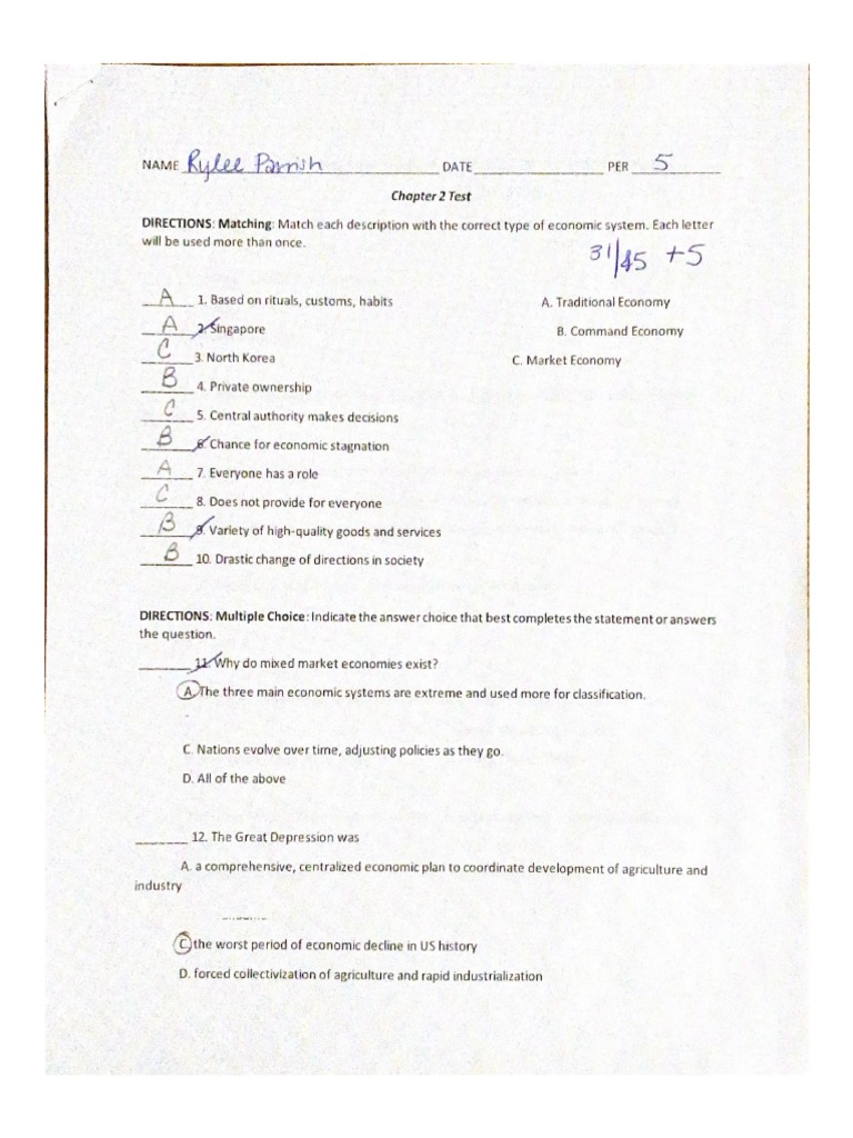 Chapter 2 Test | PDF