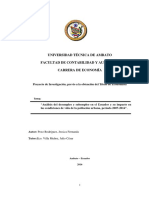 Universidad Técnica de Ambato Facultad de Contabilidad Y Auditoría Carrera de Economía