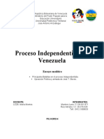 Ensayo Analitico Sobre El Proceso Independentista Venezolano