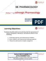 Pharmacology of Cholinergic Drugs