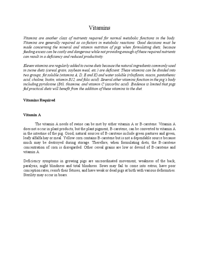 Vitamins A PDF