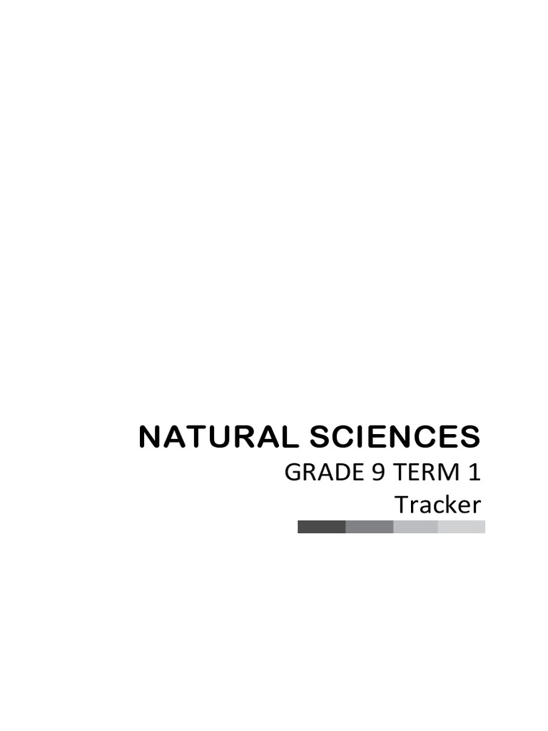 Grade 9 Natural Sciences Tracker | PDF | Human Reproduction ...