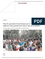 Coronavirus Perú - Plan de Garantías de Préstamos Por S - 30 Mil Millones - Han Pasado Siete Días y Aún No Se Publica - Economía - Gestión