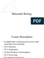 Molecular Biology Course Description and DNA Replication