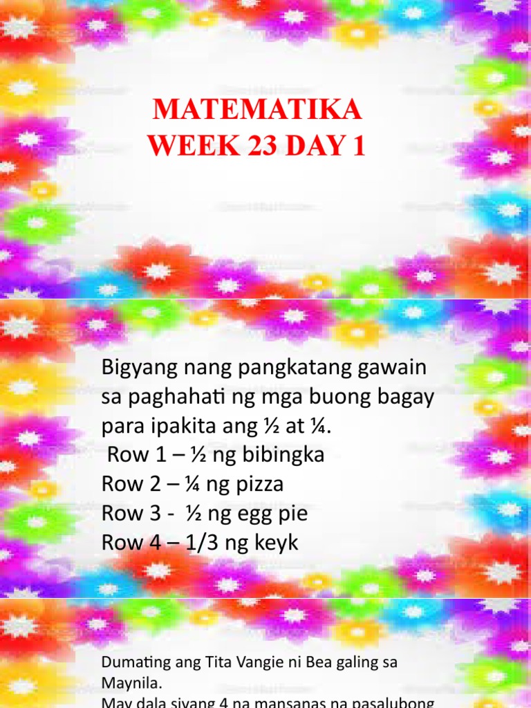 WEEK 23 MATH Day 1 5 | PDF