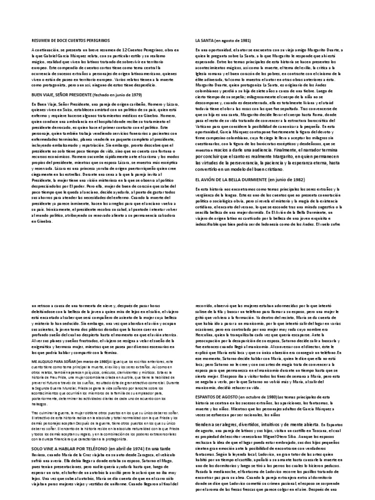 Resumen de Doce Cuentos Peregrinos | PDF