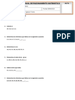 Examen Mensual de Razonamiento Matemático