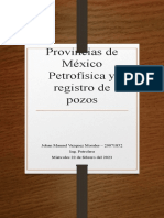 Provincias de México Petrofísica y Registro de Pozos