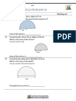 Area of A Semi Circle Problems 1b