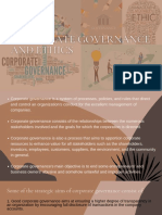 Corporate Governance and Ethics