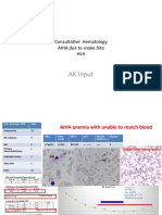 AK Input: Consultative Hematology AIHA Due To Snake Bite HLH