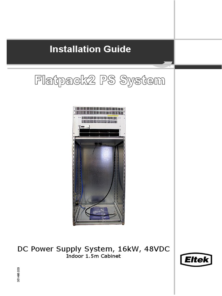 Installation Guide: DC Power Supply System, 16kW, 48VDC | PDF