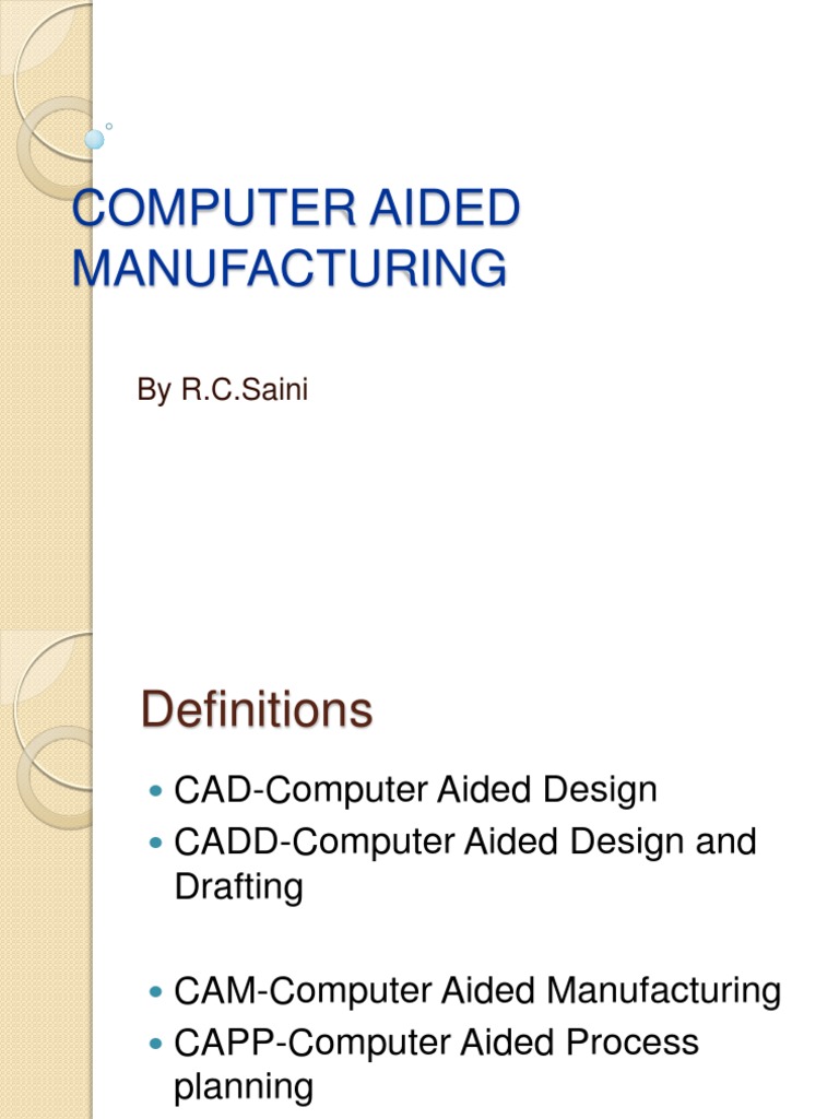 Computer Aided Manufacturing | PDF | Numerical Control | Electric Motor