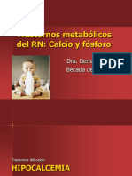Trastornos metabólicos del calcio y fósforo en el recién nacido