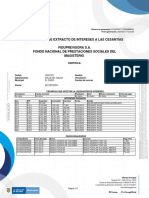 Certificado de Extracto de Intereses A Las Cesantías Fiduprevisora S.A. Fondo Nacional de Prestaciones Sociales Del Magisterio