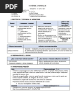 Sesion de Aprendizaje Danza