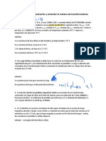 Transformadores: resolución de problemas de AT, BT, pérdidas y dimensionamiento