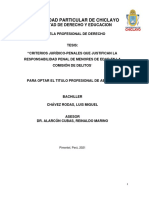 Universidad Particular de Chiclayo: Facultad de Derecho Y Educacion