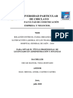 Universidad Particular de Chiclayo: Facultad de Comunicación Empresa Y Negocios