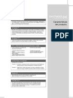 Características - Daewoo DWF-DG1B386CSS1 Manual
