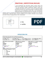 For - While: Sentencias Iterativas (Repetitivas/Bucles)