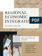 Regional Economic Integration: International Business and Trade