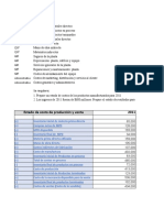 Estado de Costo de Producción y Venta 2011: Se Requiere