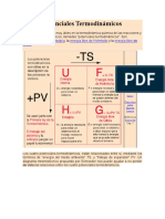 Potenciales Termodinámicos Y Equlibrio de Fases