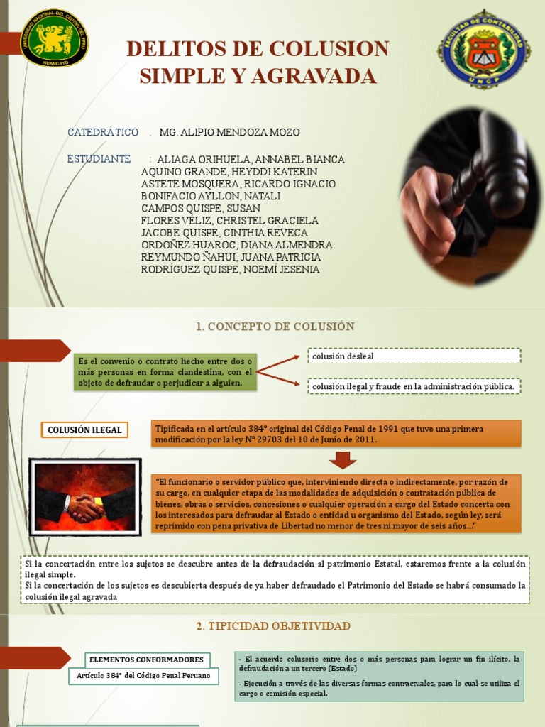 Delitos de Colusión: Simple y Agravada | PDF | Ley común | Justicia