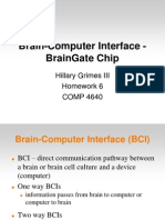 Brain-Computer Interface - Braingate Chip: Hillary Grimes Iii Homework 6 Comp 4640