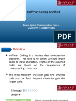 Topic: Huffman Coding Method: Power System Communication Course MYO ZAW OO (3122999029)