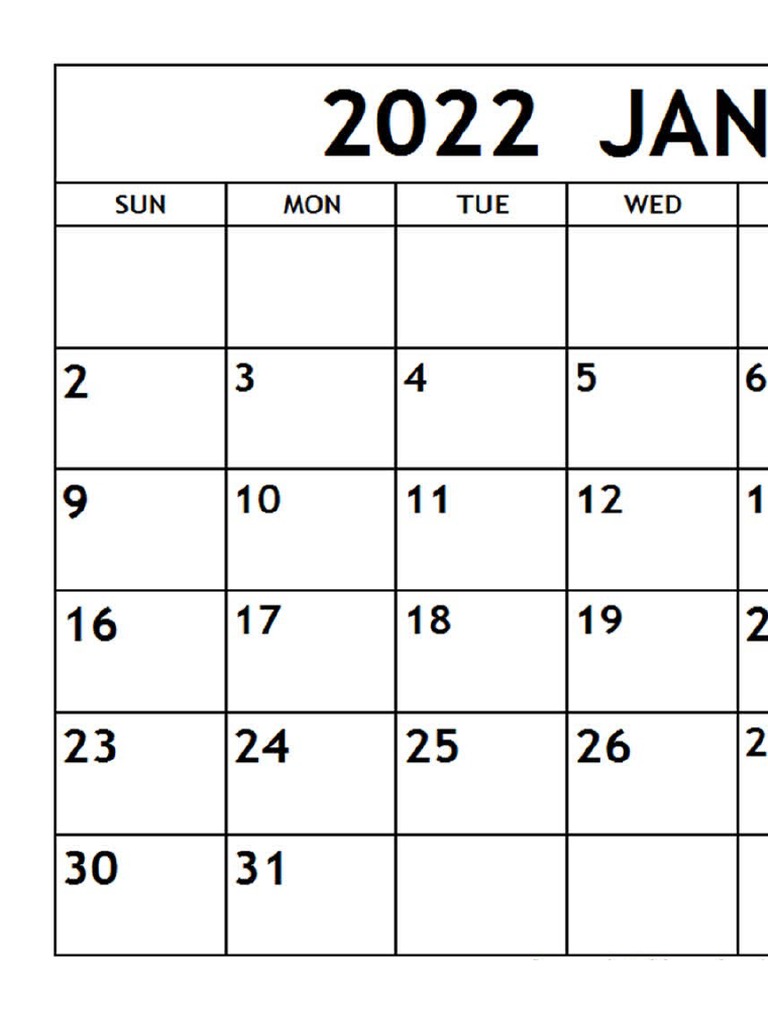 2022 Calendar PDF