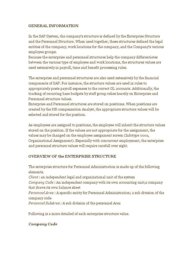 General Information: Company Code | PDF | Human Resources | Employment