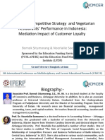 A Study On Competitive Strategy and Vegetarian Restaurants' Performance in Indonesia: Mediation Impact of Customer Loyalty