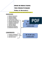 Informe de resultados de rateio de produtividade por faltas e atestados